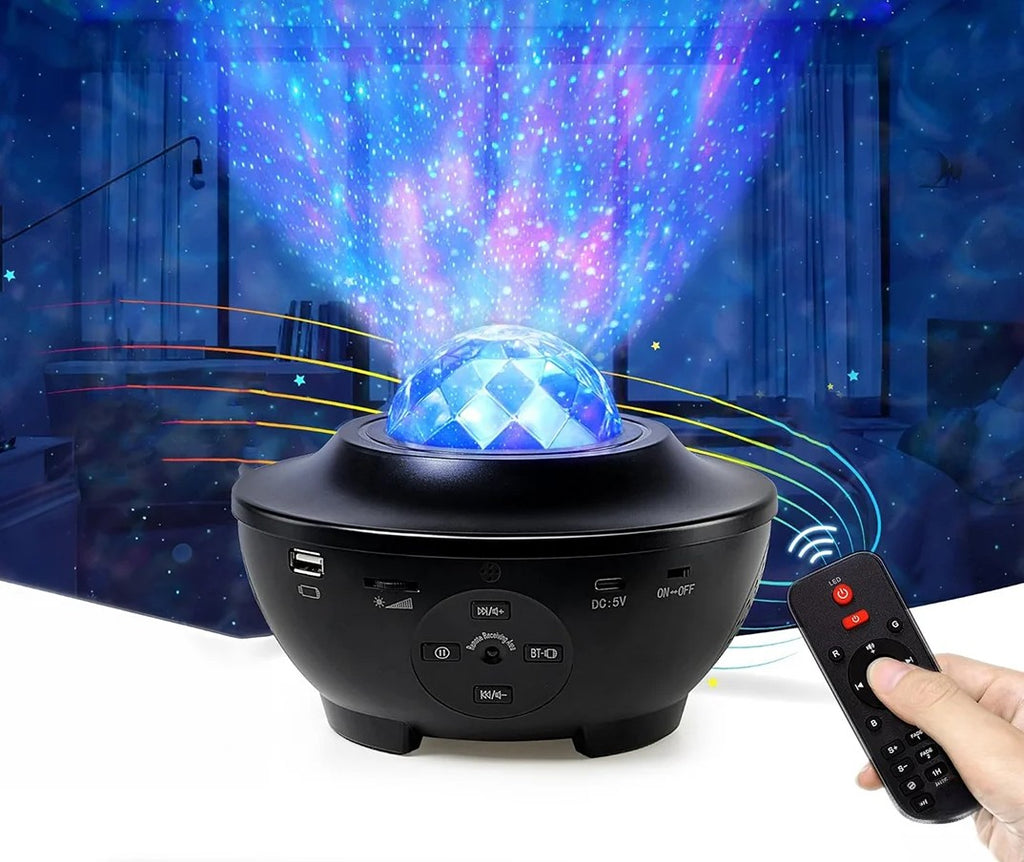 أباجورة النجوم مزودة بمكبر صوت ومع جهاز تحكم عن بعد  2 بيفان